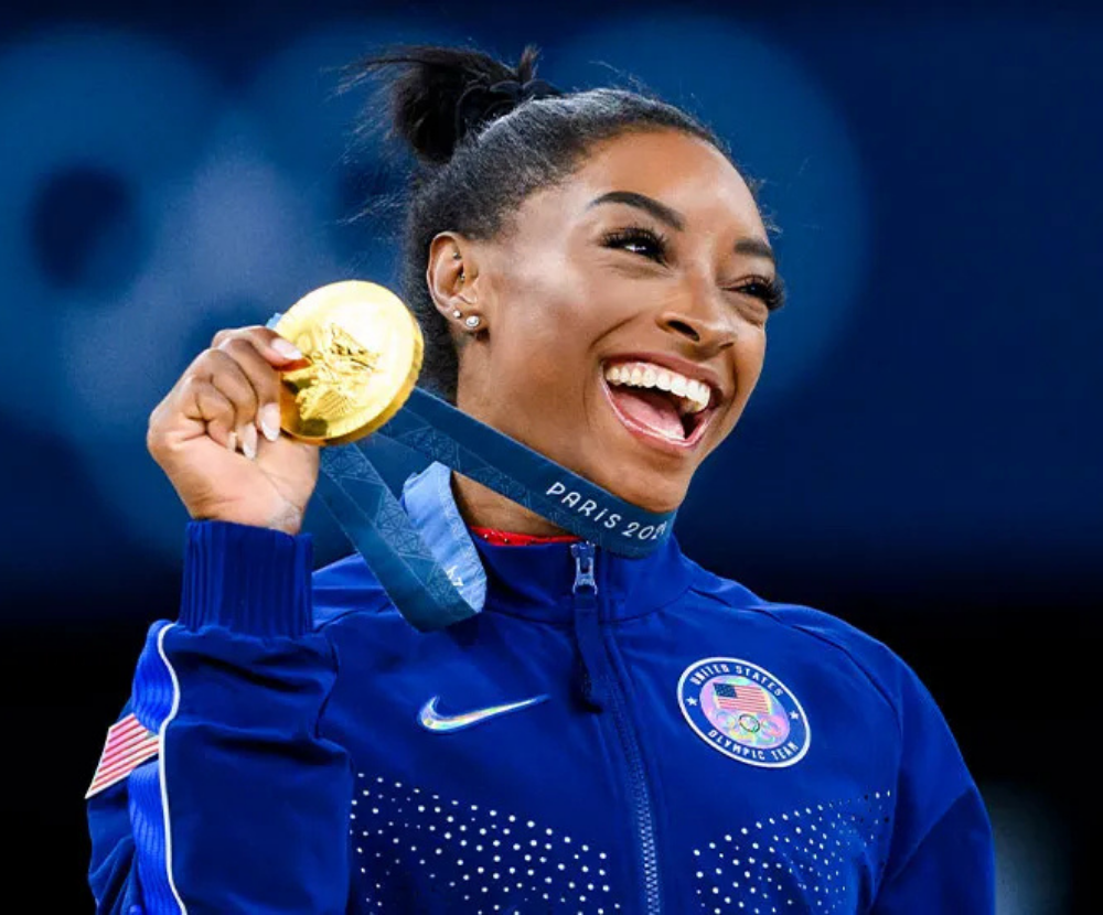 Book Simone Biles, concept image.