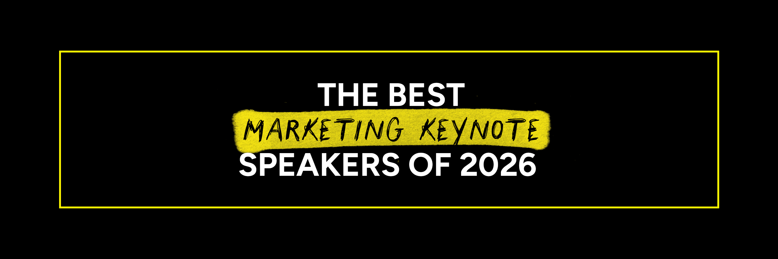 the best marketing keynote speaker in 2026, concept image.